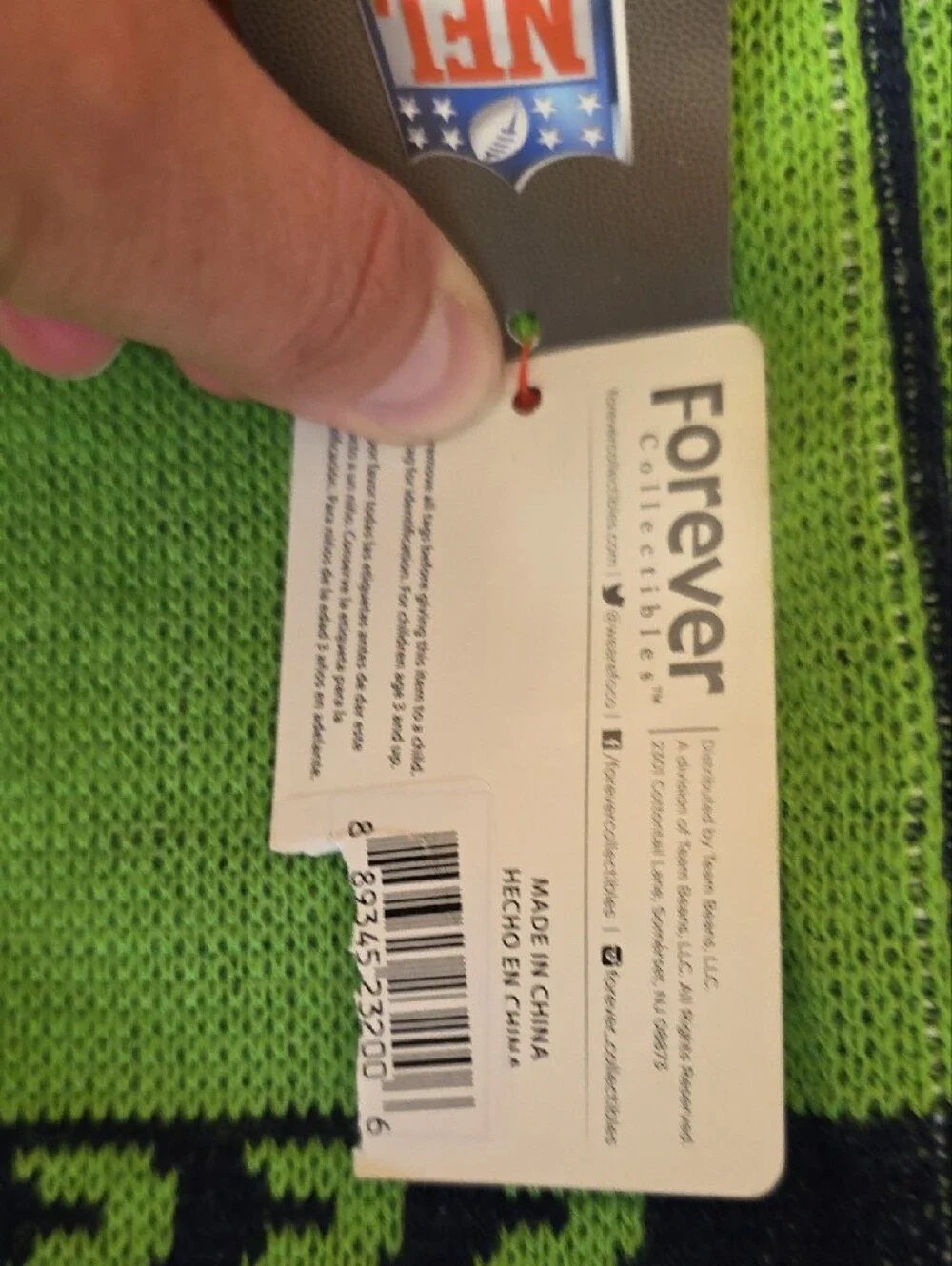 NWT Seattle Seahawks 12th Man Knit Scarf Forever Collectibles